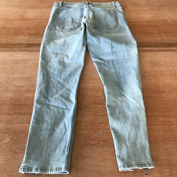 McGuire Jeans Women 26 Blue Mid Rise Distressed Ankle Zip Button Fly Medium Wash - Picture 2 of 13